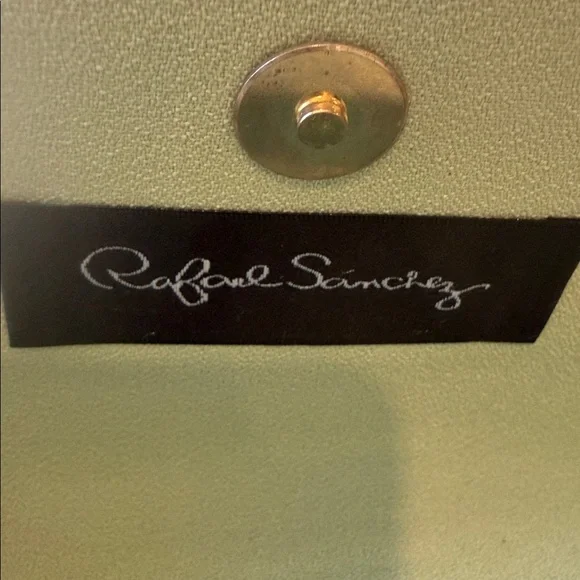 NEW!Vintage Rafael Sanchez Light Green Textured Crossbody Bag - Picture 2 of 5